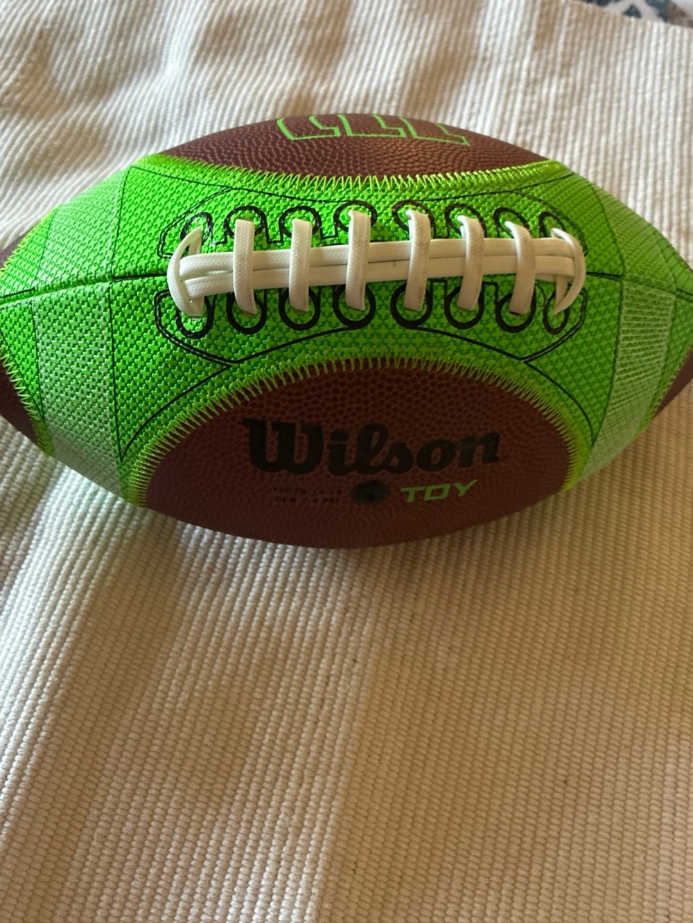 Wilson Green and Brown Kids Foam Football